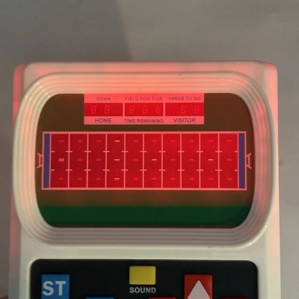 Retro Mattel Electronic Football Handheld Game 2014 Lights Sound Tested Works